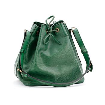 818. LOUIS VUITTON, a green epi leather shoulderbag, "Petite Noé".