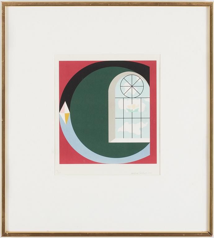 A litograph in colors by Karl-Erik Forsberg, signed and numbered and dated 1990.