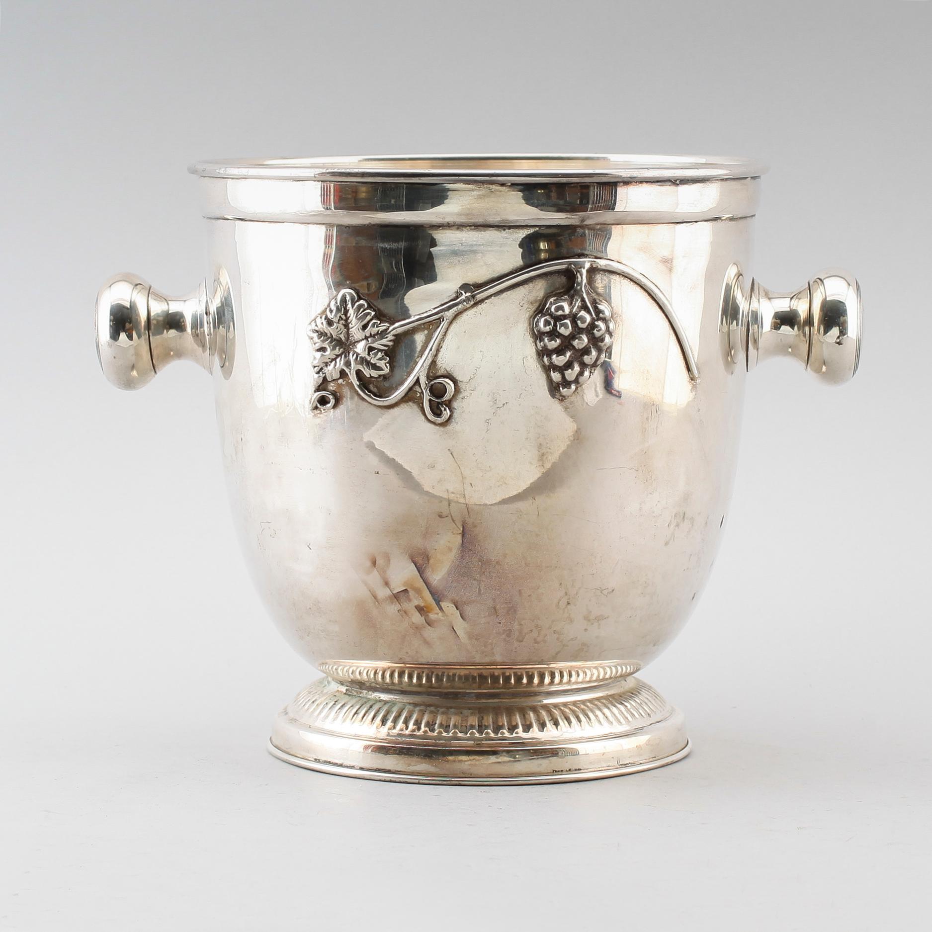 CHAMPAGEKYLARE, nysilver, 1900-talets första hälft.