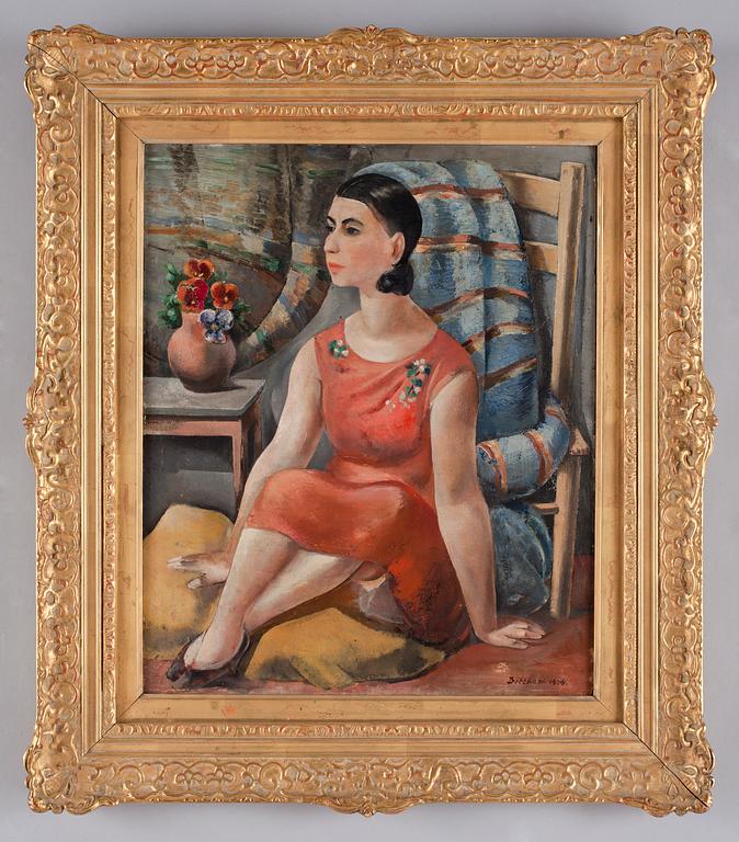 Eric Detthow, Woman in red dress.