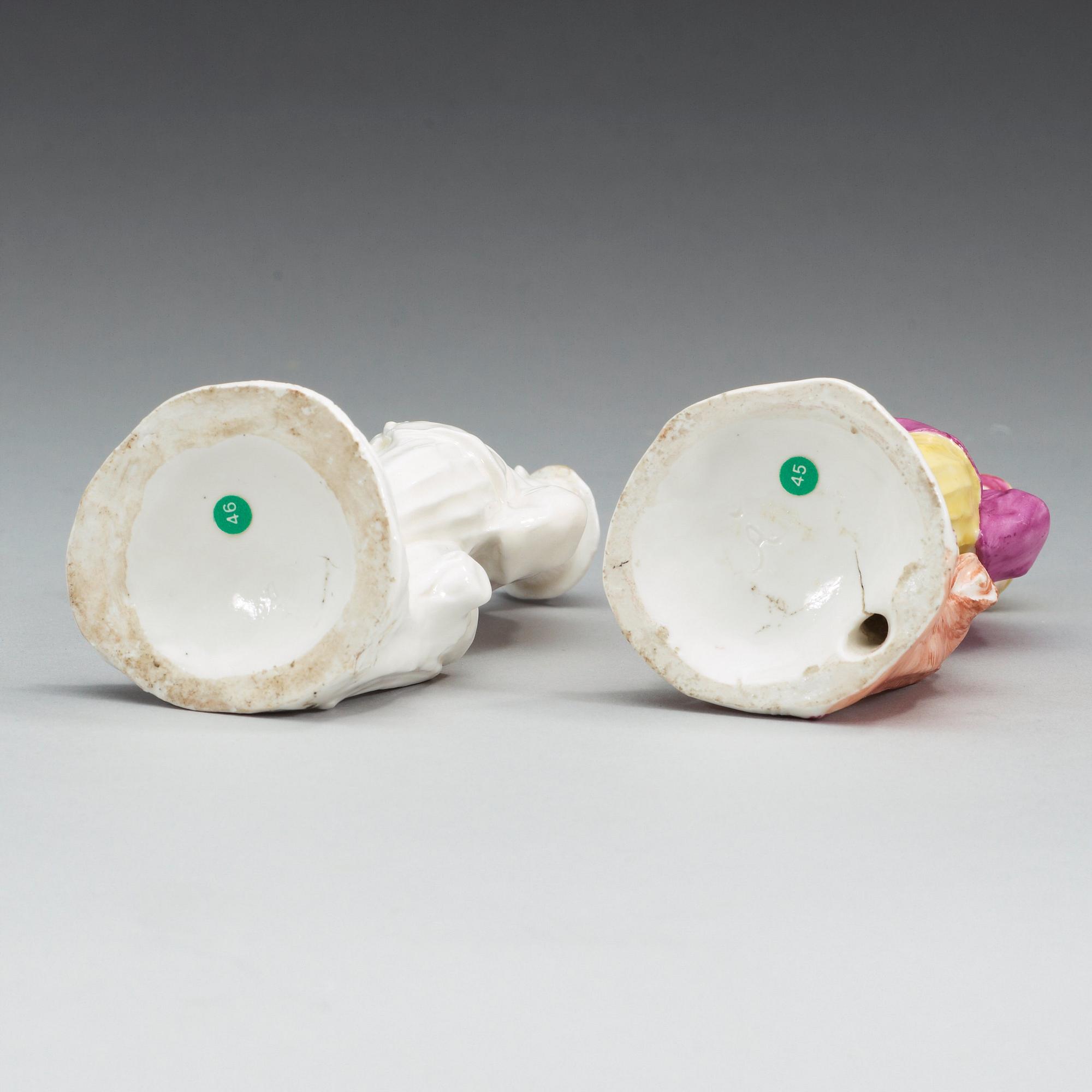 Two Swedish Marieberg soft paste figures, 18th Century.