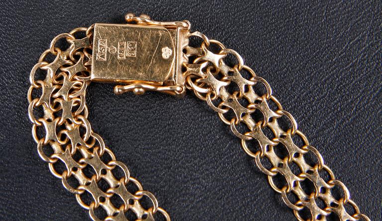 ARMBAND, guld 18k. Vikt 9 gram.