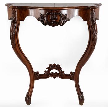 SPEGEL med KONSOLBORD, nyrokoko, 1800-talets slut.