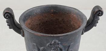 An Ivar Johnsson cast iron jardenière, Näfveqvarn, Sweden.