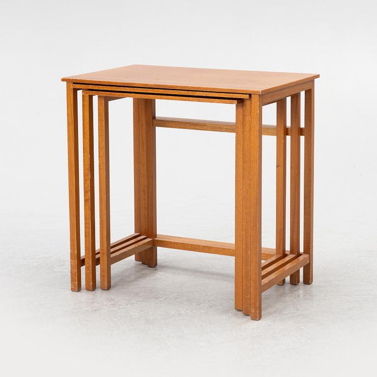 Josef Frank, three nesting tables, model B 618, Firma Svenskt Tenn, prior to 1985.