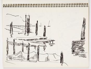 Lotte Laserstein, 4 skissböcker med blyertsteckningar.