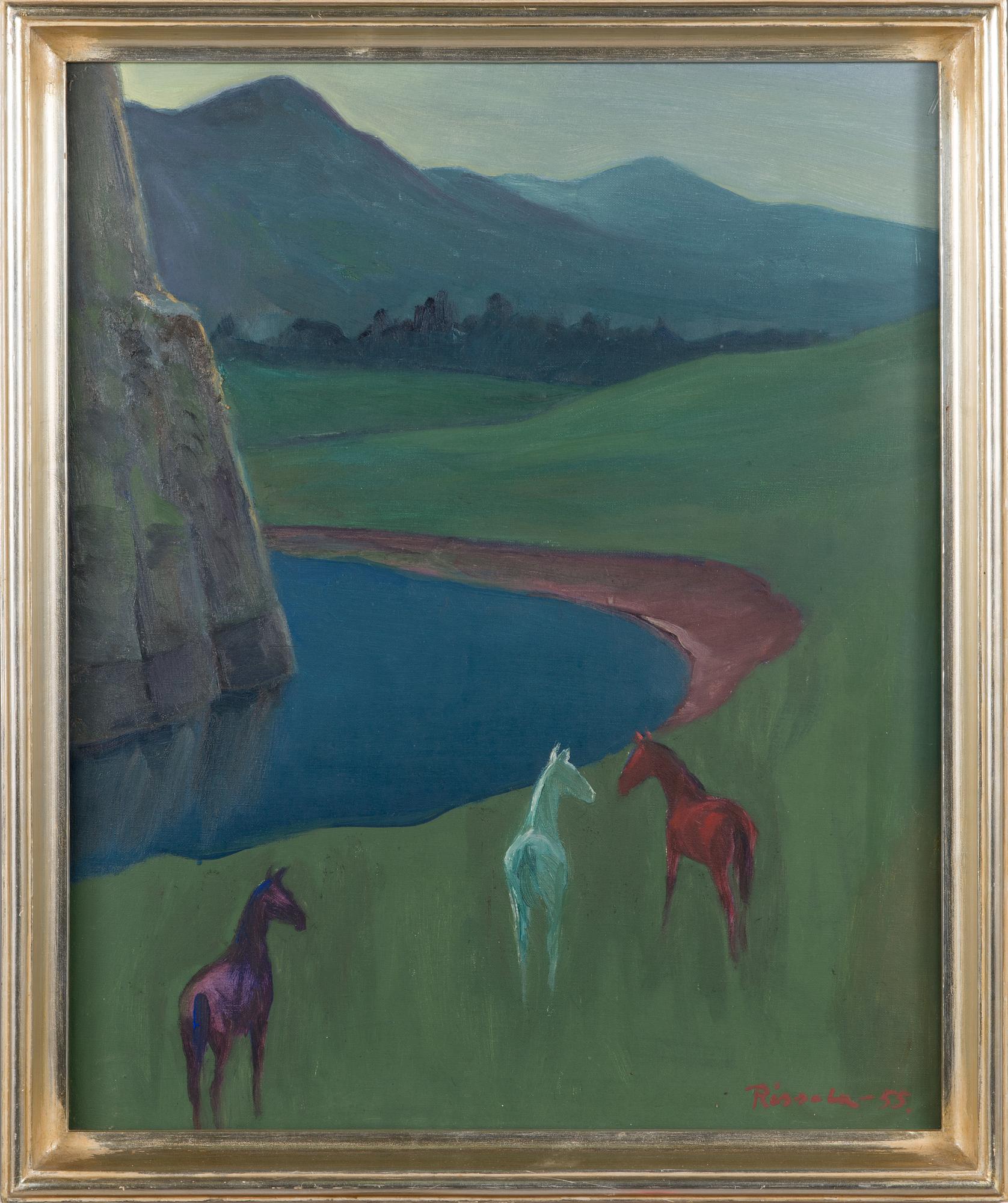 KAAPO RISSALA, oil on panel, signed and dated 1955.