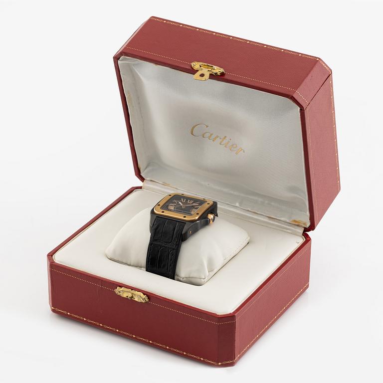 Cartier, Santos, 100, armbandsur, 51,1 x 42,6 mm.