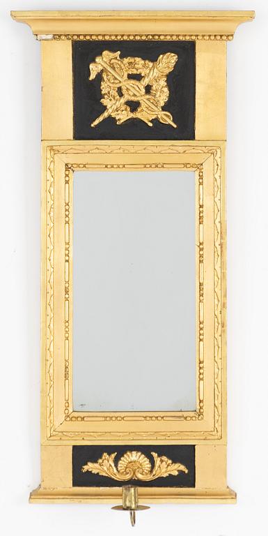 A mirror wall sconce, late Gustavian, early 19th Century.