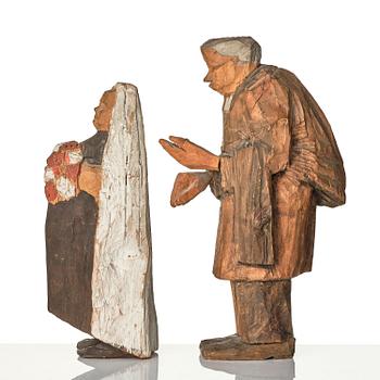 Axel Petersson Döderhultarn, "Bröllop" (The wedding) (7 pieces).