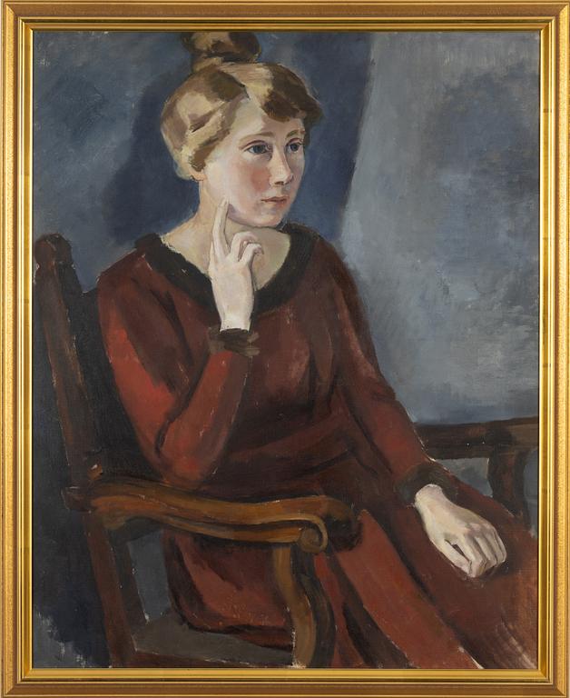 Briger Simonsson, olja på duk, osignerad, datead 1921 a tergo.