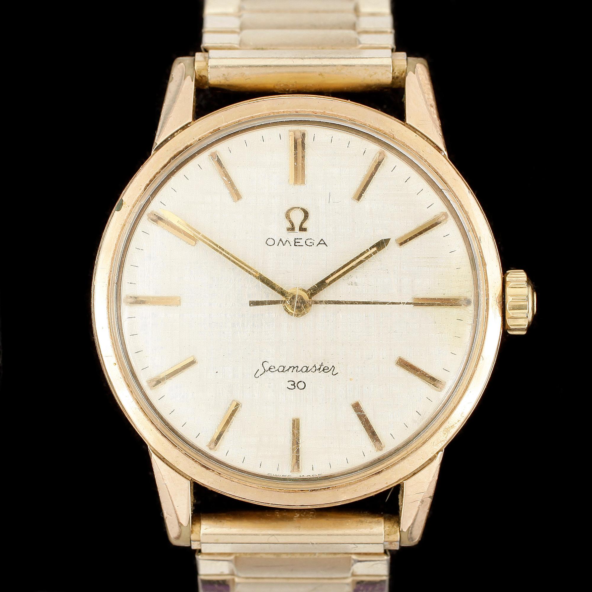 HERRAMBANDSUR, gulddoublé, Omega Seamaster.