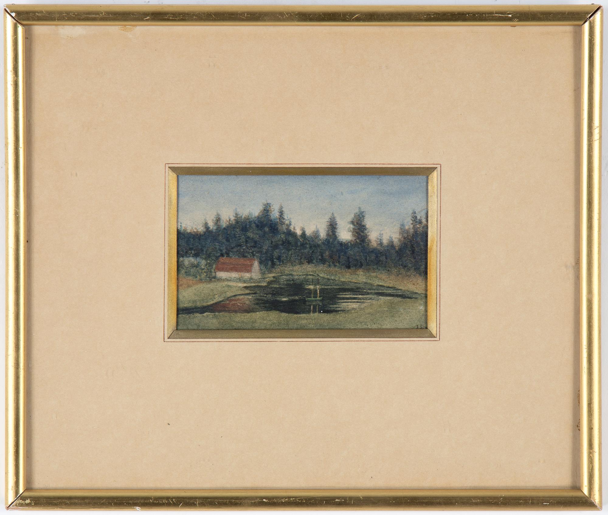 AXEL LINDMAN, pastell på papper, monogramsignerad.