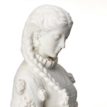 Italian school 19th Century. Renaissance lady with braids.