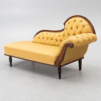 Chaise longue, late 19th century.