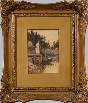 HANS FREDRIK GUDE, akvarell, signerad och daterad 1895.