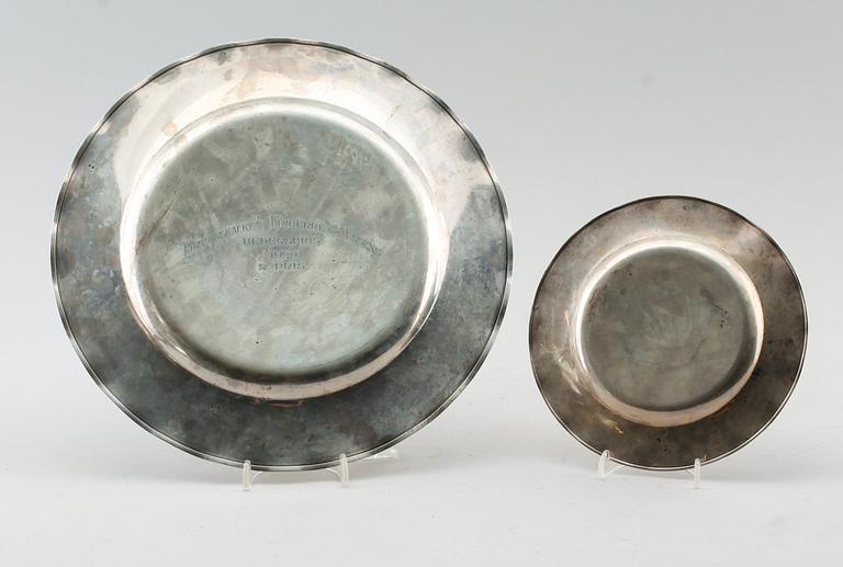 FAT, 2 st, silver, MGAB, Uppsala 1929/1933. Vikt ca 492 g.