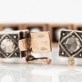 Armband med rosenslipade diamanter.