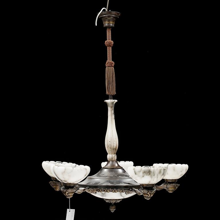 TAKLAMPA, 1930/40-tal. Höjd ca 84 (inklusive sockel).