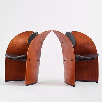 Svein Gusrud, a pair of "Sevilla" armchairs, Møremøbler, Norway 1990s.