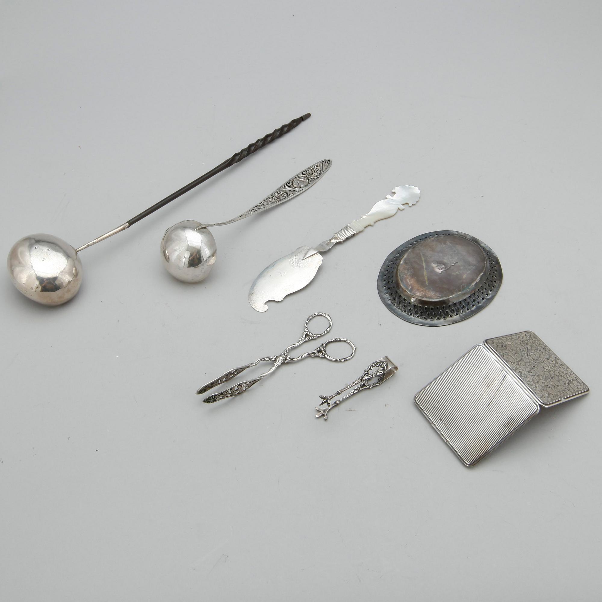 PARTI SILVER, 7 delar, total vikt ca 290 g.