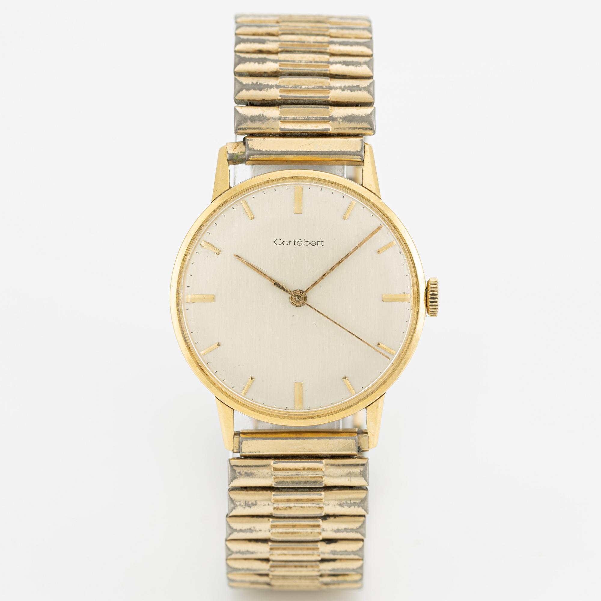 Cortébert, armbandsur, 18K guld, 34 mm.
