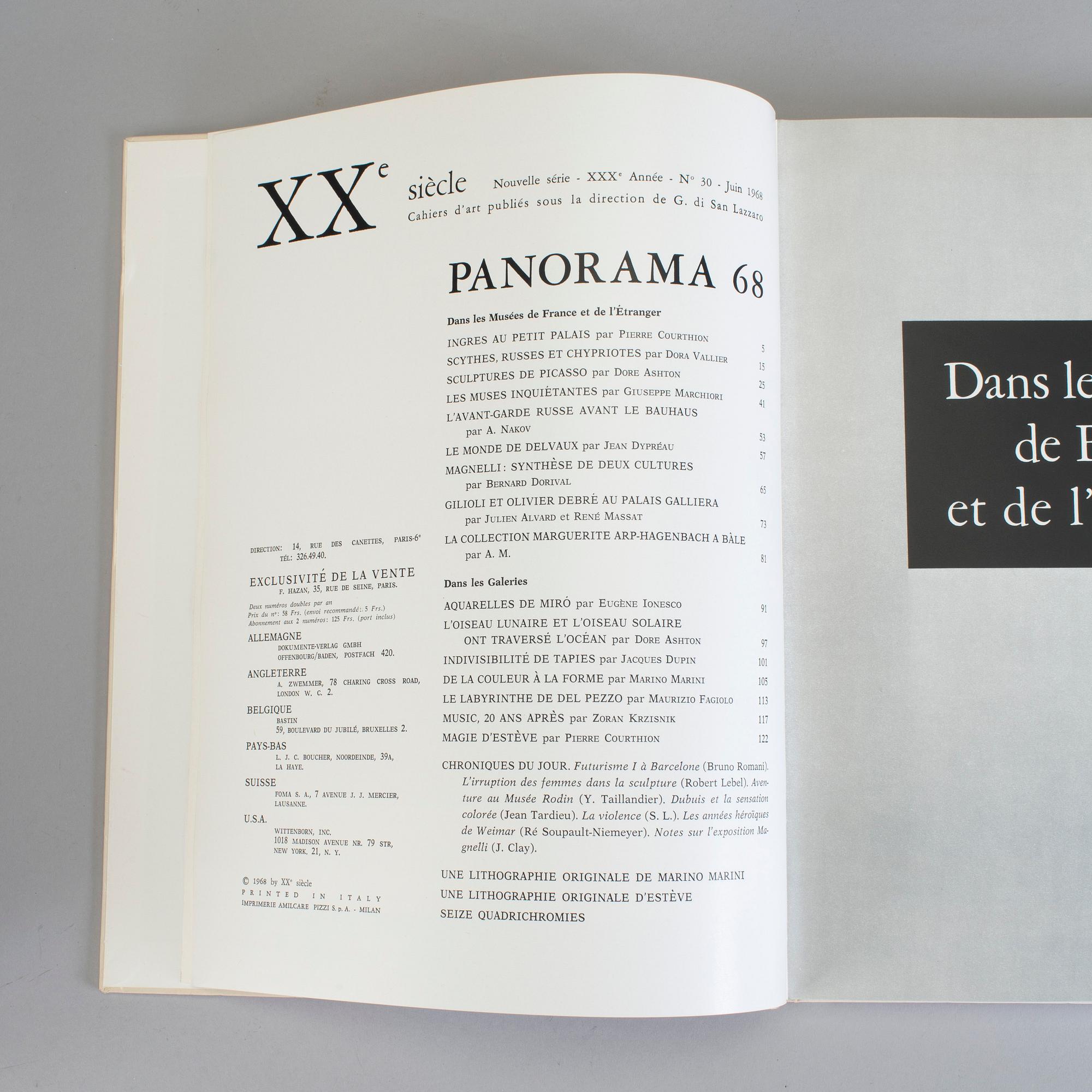 BOOK; XXe Siécle, 7 vol with litographs.