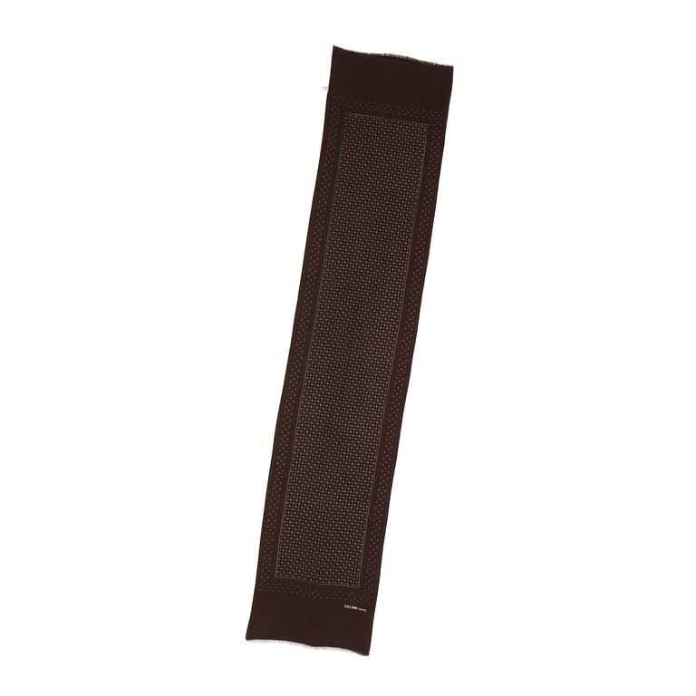 CÉLINE, a silk and kashmir scarf.