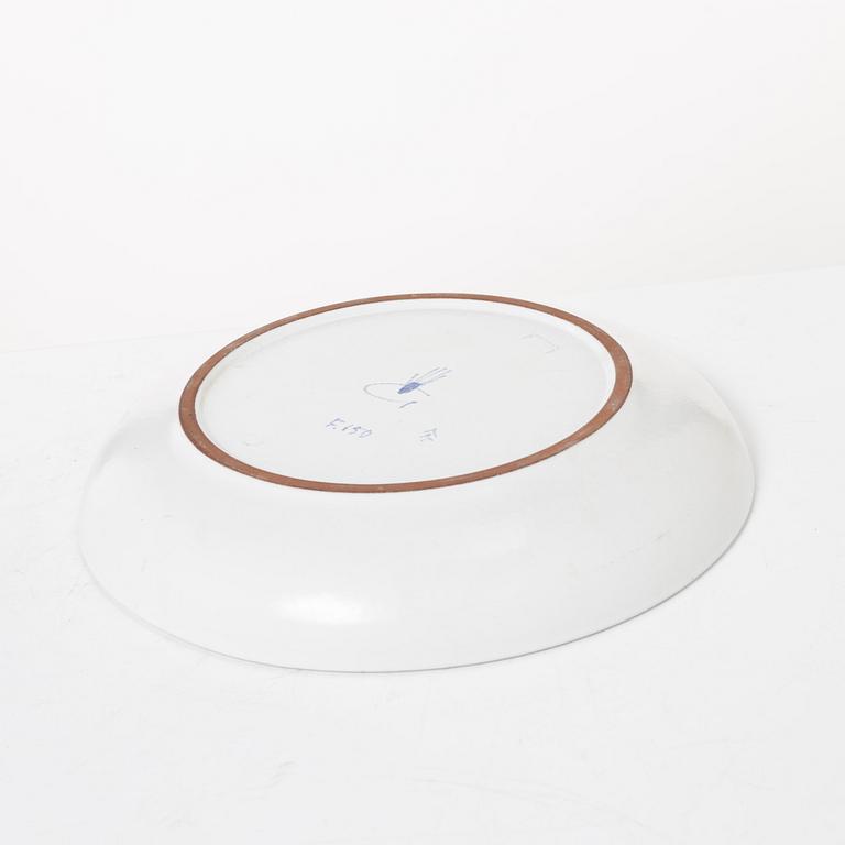 Stig Lindberg, a vase and a plate, Gustavsberg.