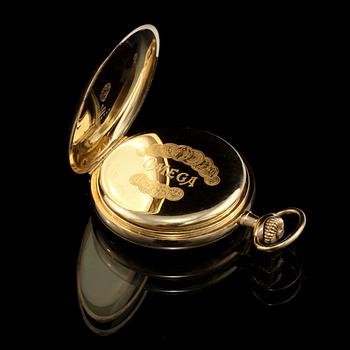 FICKUR, Omega, 18k guld, 1900-talets första hälft. Vikt 91 g.