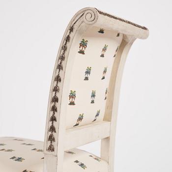 A set of four late-Gustavian chairs, Stockholm, late 18th century.