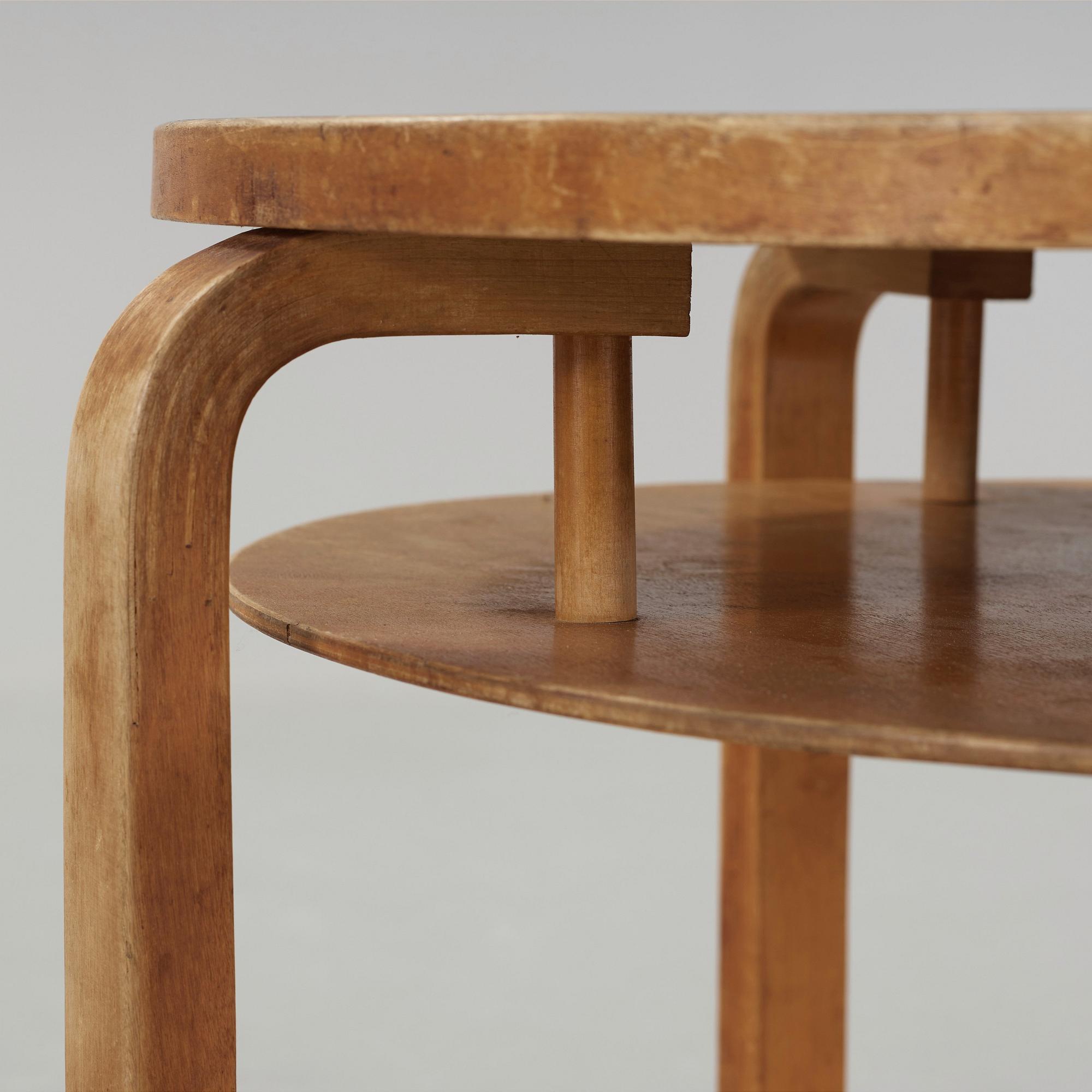 A black linoleum top birch table attributed to Alvar Aalto, Huonekalu-ja Rakennustyötehdas Oy for Artek, Finland 1940's.