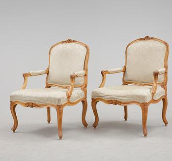 SALONGSMÖBLEMANG, 9 delar, nyrokoko, 1800-talets andra hälft.