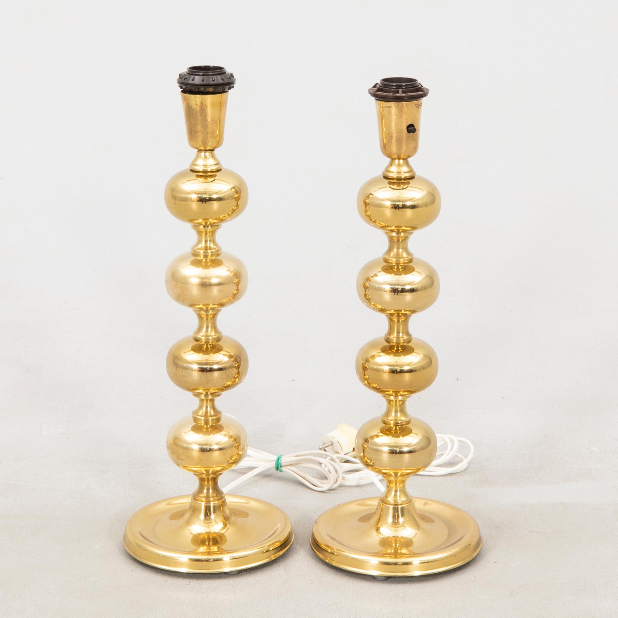 Table lamps, a pair from the second half of the 20th century.