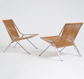 Poul Kjaerholm, a pair of 'PK 25' easy chairs, 'The Element Chair', edition E Kold Christensen, Denmark ca 1962.