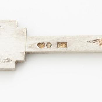 Wiwen Nilsson, a brooch, silver, geometric shape, Lund 1941.
