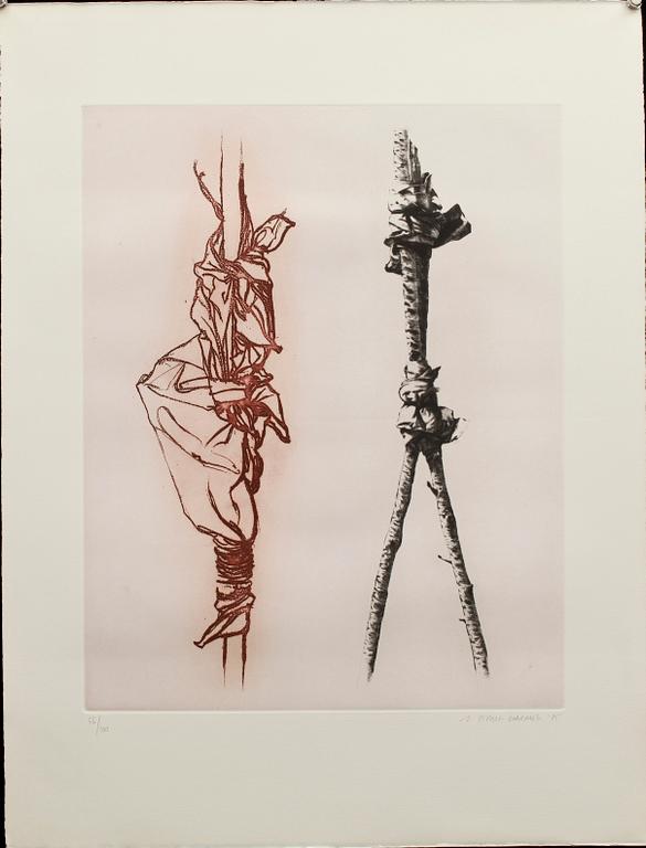 GERARD TITUS-CARMEL, 5 st, färgetsning, sign, dat -75 och numr 56/100.