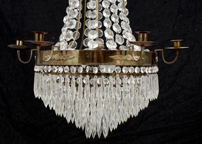 LJUSKRONA, empirestil, 1900-talets första hälft. Höjd ca 85 cm.
