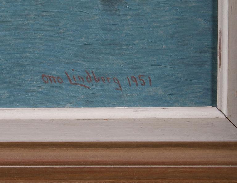 LINDBERG, OTTO, olja på duk. Sign o dat. 1951.