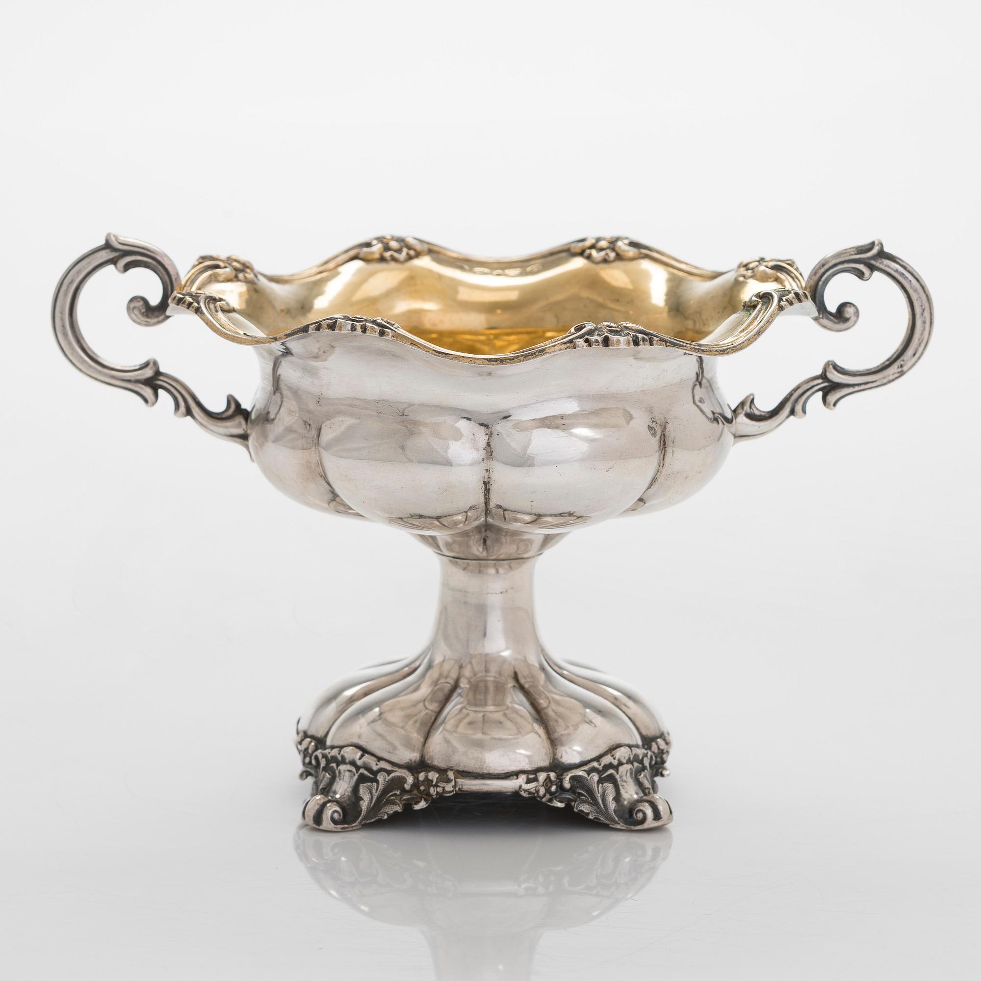 Otto Roland Mellin, skål, silver, Helsingfors, 1881.