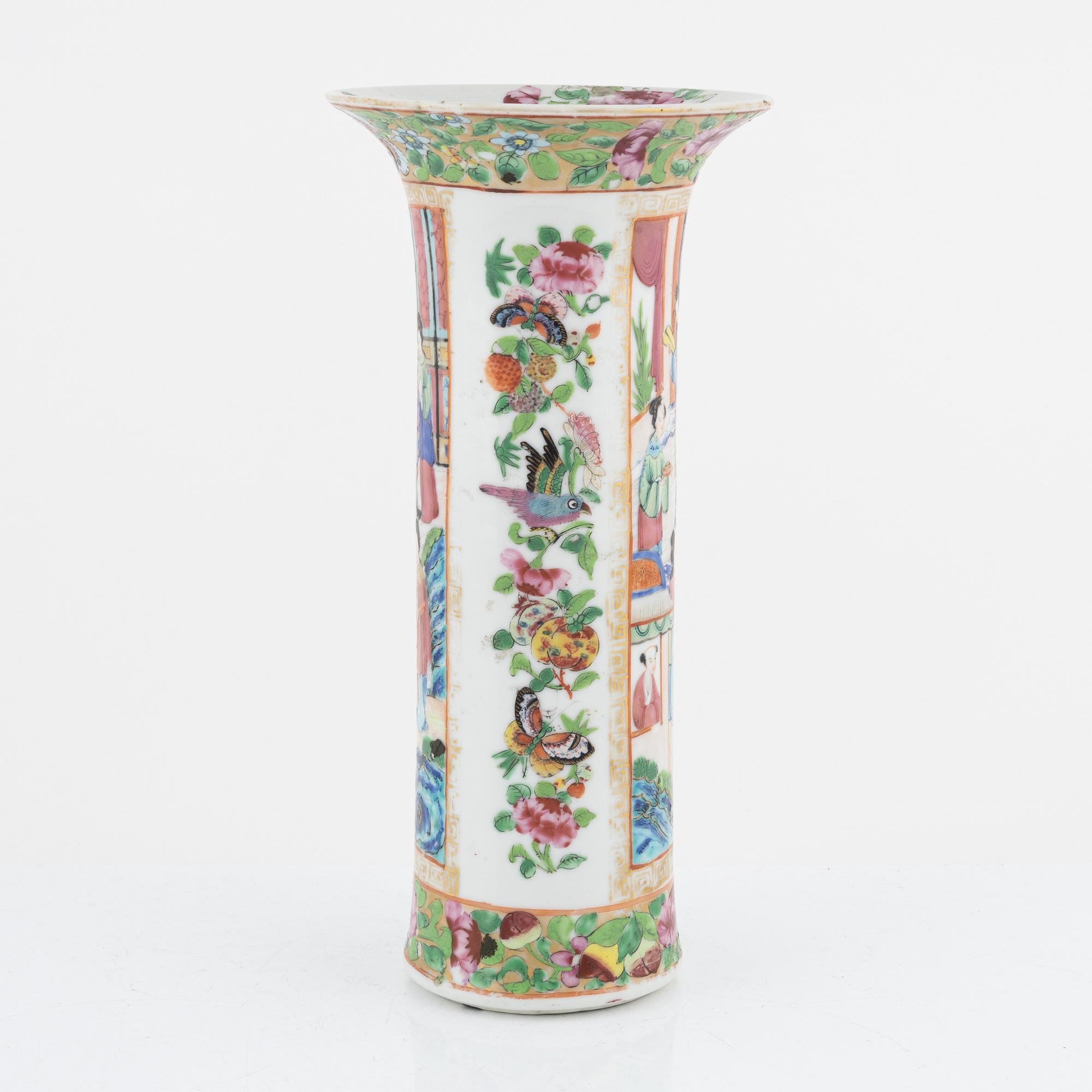 Vas, porslin, kanton, Kina, Qingdynastin, 1800-talets första hälft.