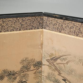 A chinese folding screen, first half of the 20th century.