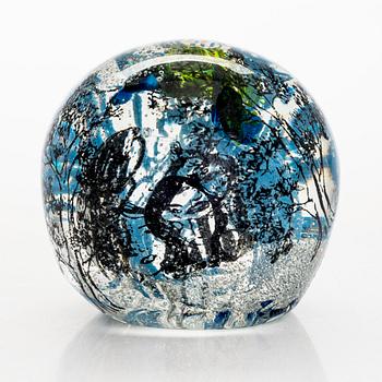 Sini Majuri, unique, glass sculpture "When the Northern Lights Were Visible During the Day" signed 2023.