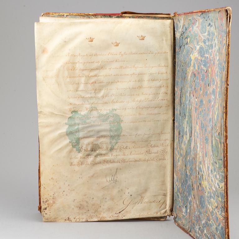 SKÖLDEBREV,  för adliga ätten von Haselberg (ointr).