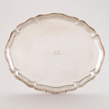 A Danish silver tray, mark of V. Mortensen, Christian F. Heise, 1917.