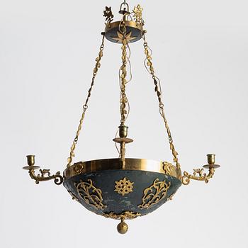 An Empire style ceiling lamp, early 20th Century.
