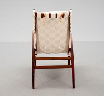 FÅTÖLJ, "Gräshoppan", Bruno Mathsson, stämpelmärkt.