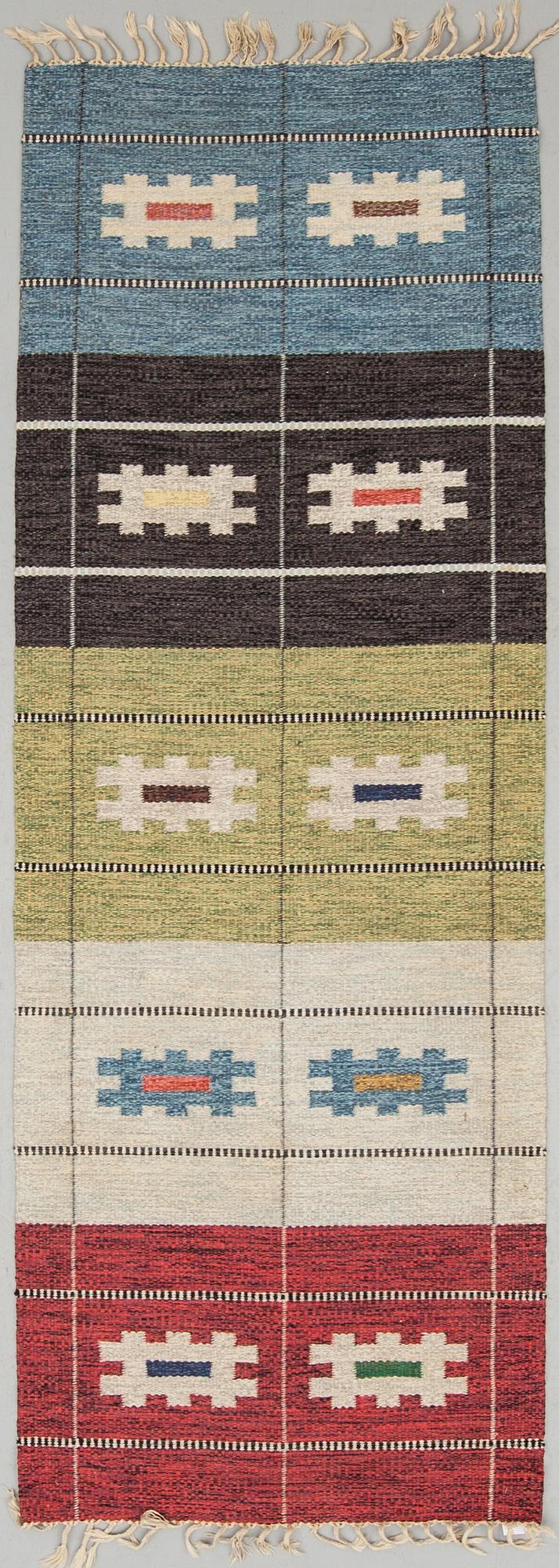 GALLERIMATTA, rölakan. 1900-talets mitt. Ca 249 x 88 cm.
