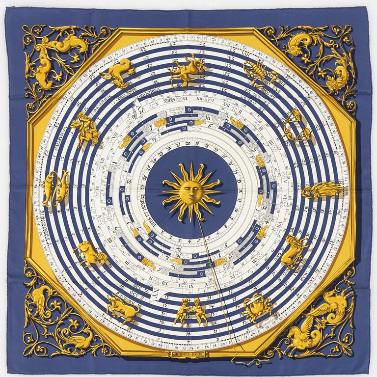 Hermès, scarf, "Dies et Hore"/"Astrologie".