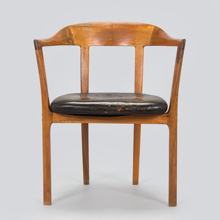 Ole Wanscher, A rosewood armchair, model J2883, cabinetmaker AJ Iversen, Denmark 1960s.